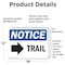 Signmission Trail (Right Arrow) Sign With Symbol, 18 in W x Rectangle, Vinyl Decal OS-2PACK-NS-D-1218-L-18711 - alternate 5